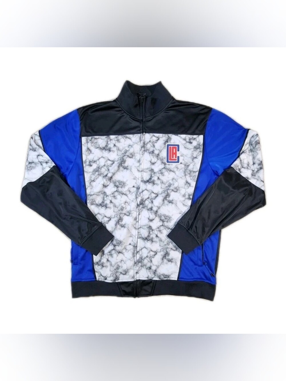 NBA Men's LA Clippers Zipway Black/Red Brushed Tricot Full-Zip Jacket Size L